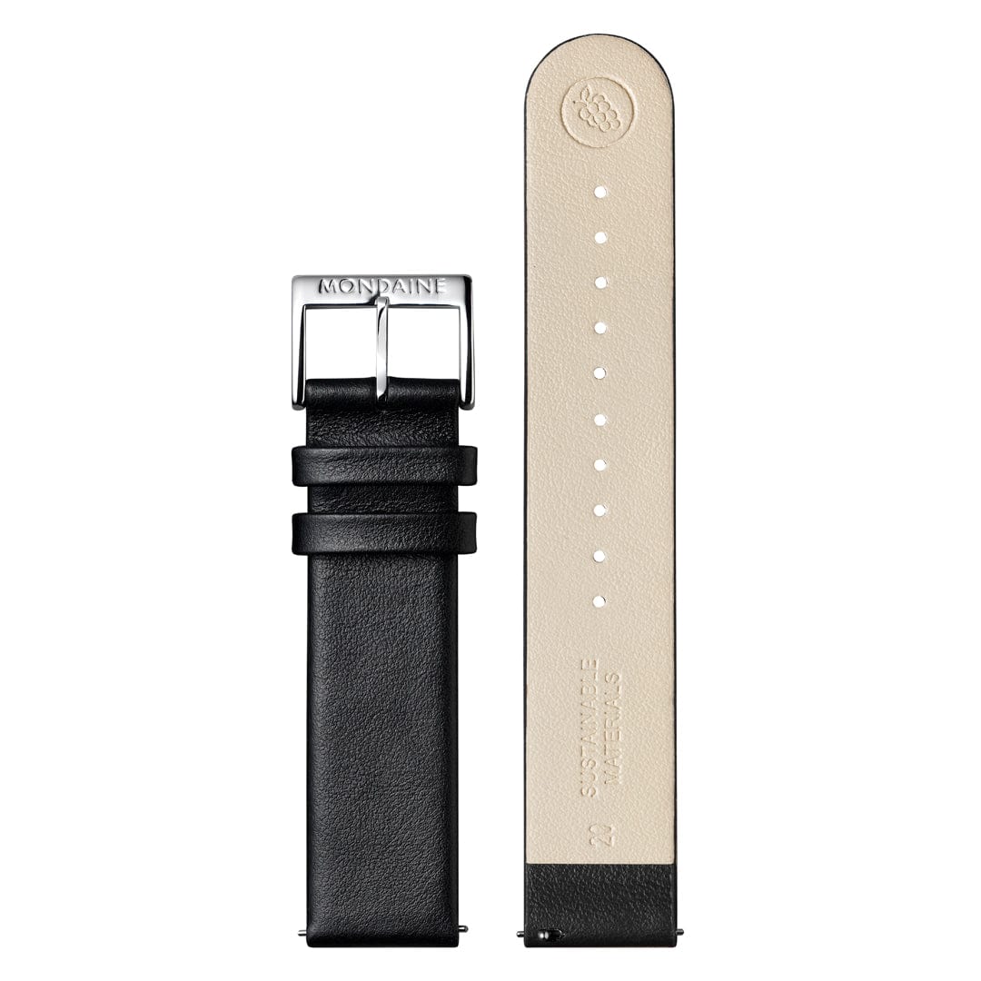 Evo2 Big Date, Polished Steel, 40 mm, Black Vegan Leather - Image 6